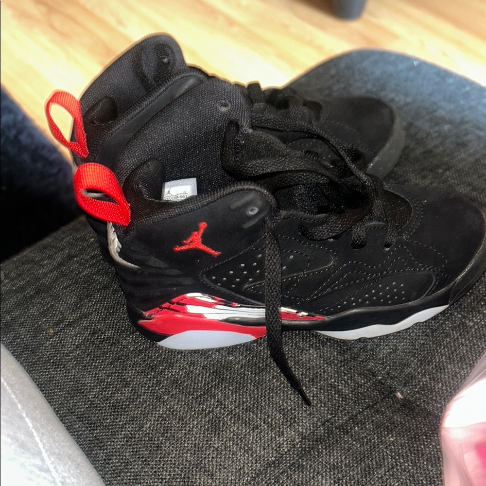 Jordan Black and Red Sneakers